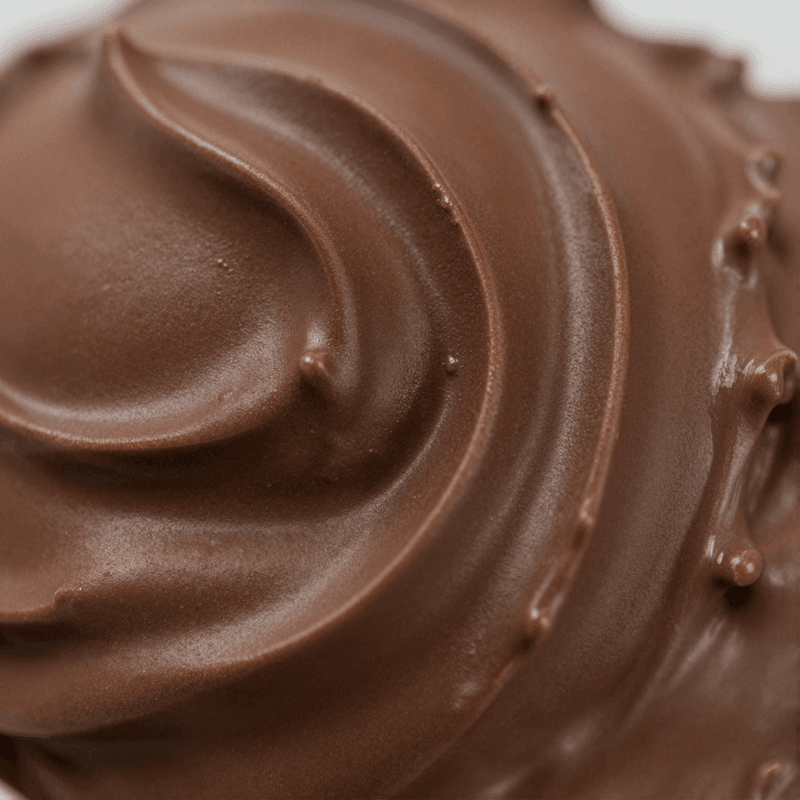 Dark chocolate gelato closeup
